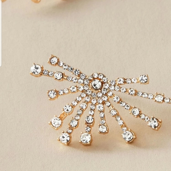 ☆April☆ Crystal Burst Earrings - Picture 3 of 3